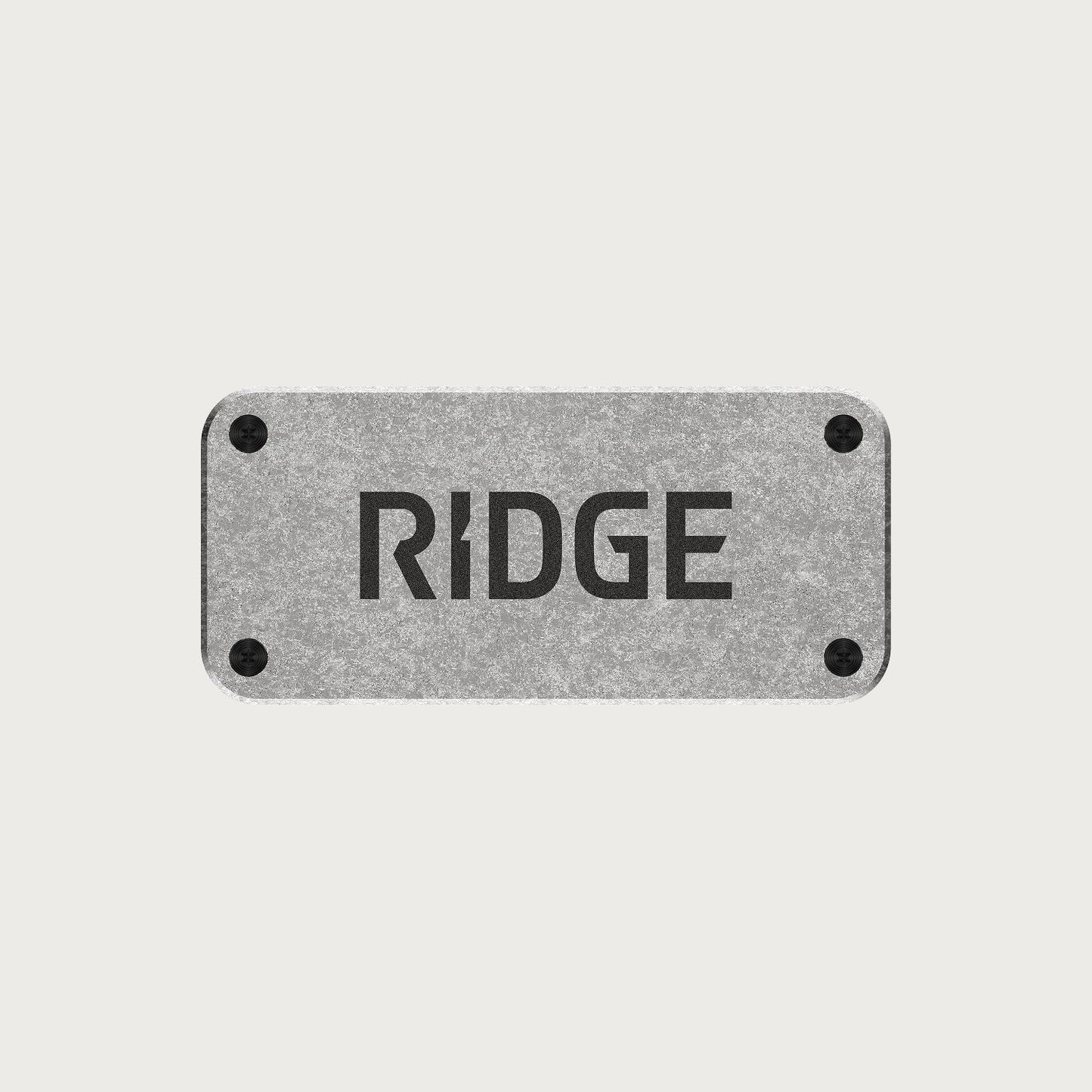 Ridge Logo Plate - Stonewashed Titanium