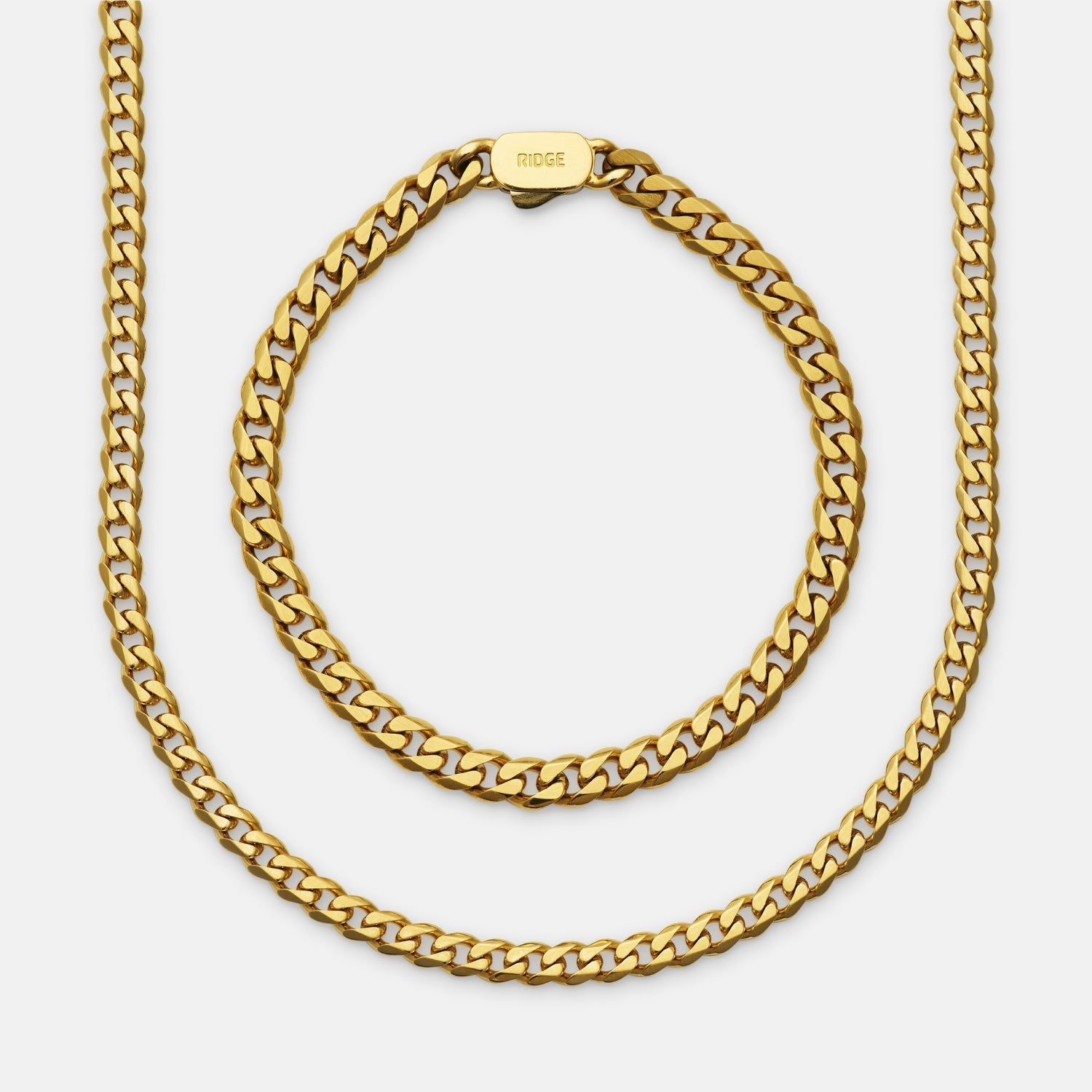 6mm Curb Bracelet - 18K Gold - Large