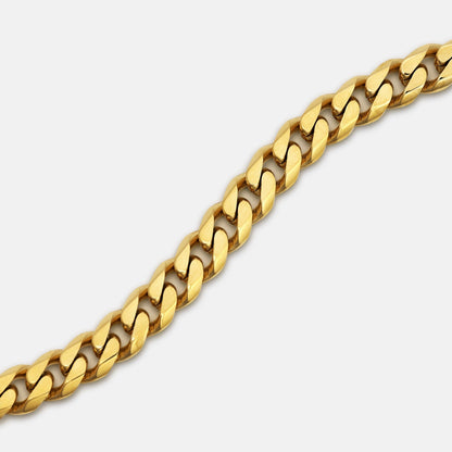 5mm Curb Chain - 18K Gold - 22"