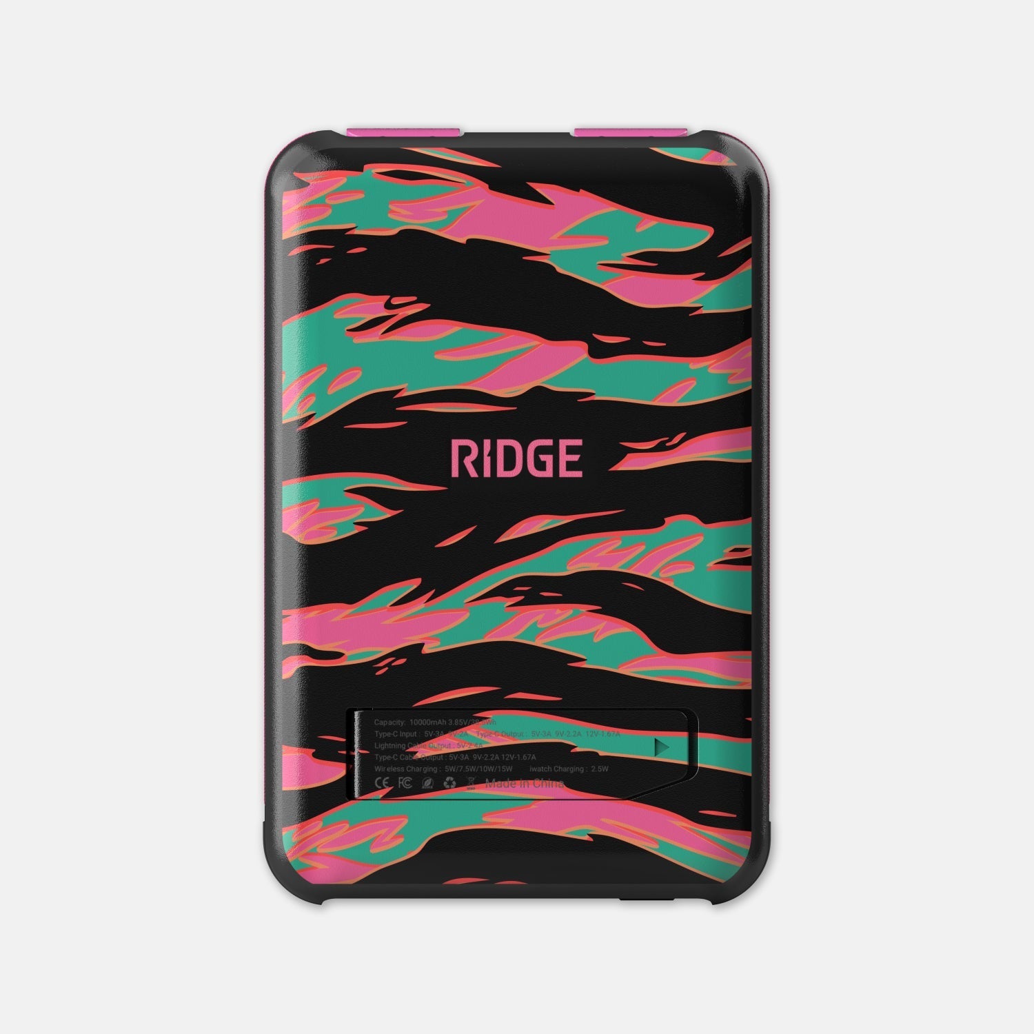 Ridge Power Bank - 10k mAh - Neon Tiger
