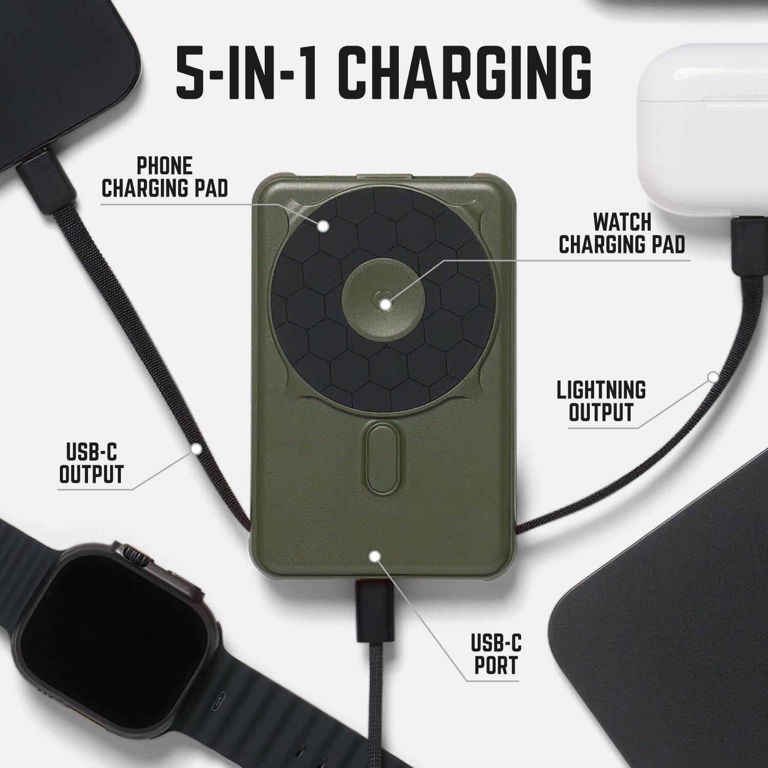 Ridge Power Bank - 10k mAh Bundle - Assorted - 3-Pack