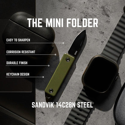 Mini Folder - Matte Olive