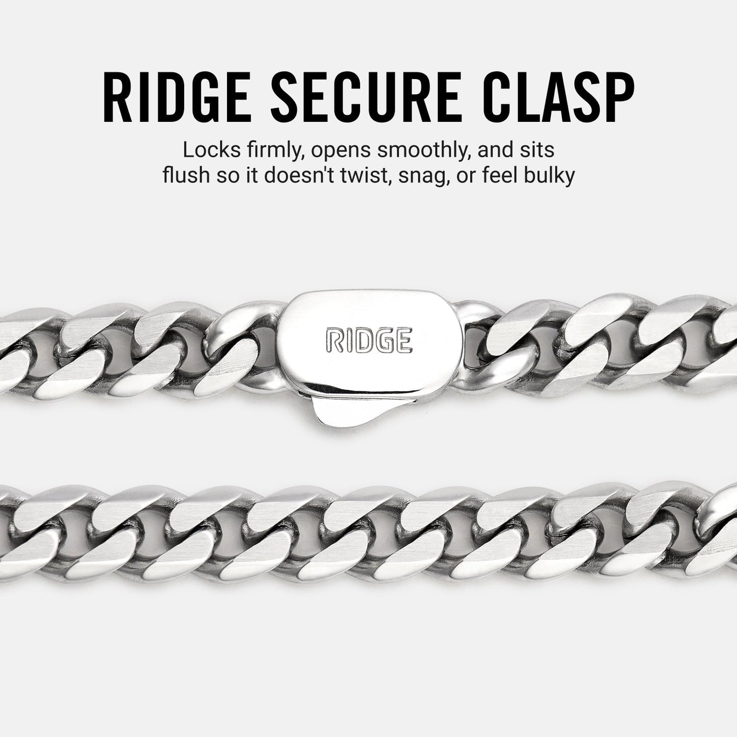 5mm Curb Chain - Platinum - 22"