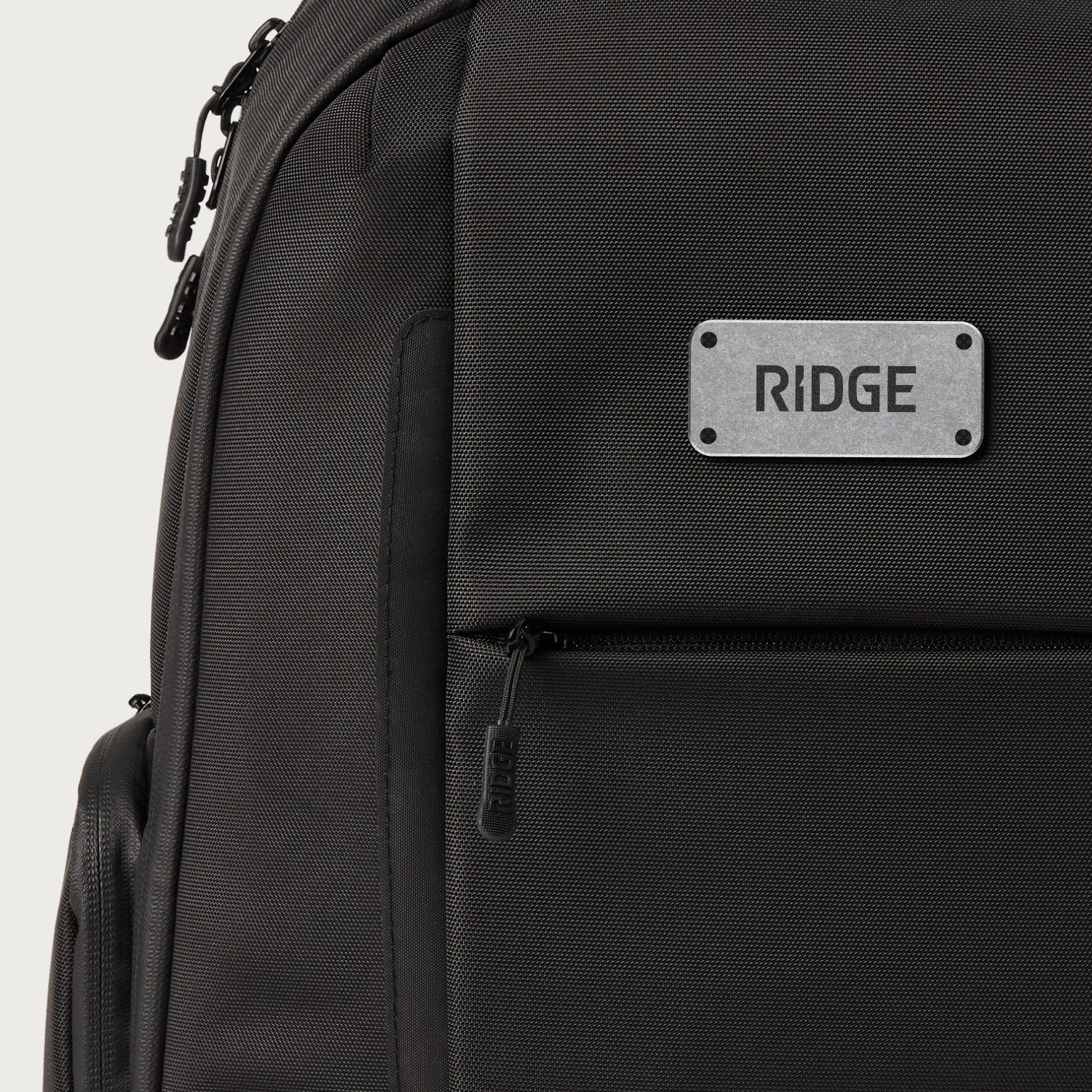 Ridge Logo Plate - Stonewashed Titanium