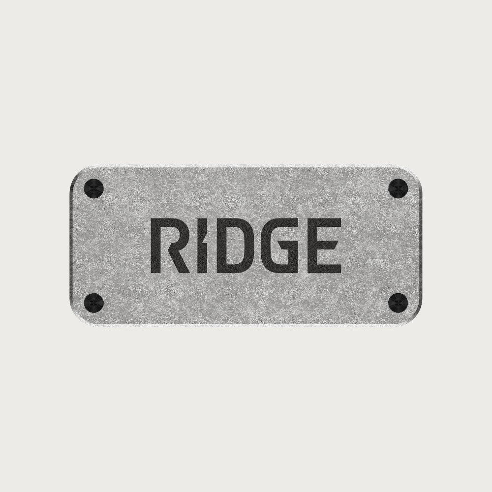 Ridge Logo Plate - Stonewashed Titanium