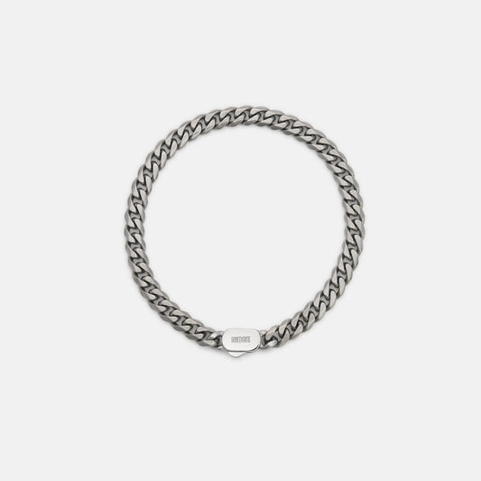 6mm Curb Bracelet - Titanium - Medium