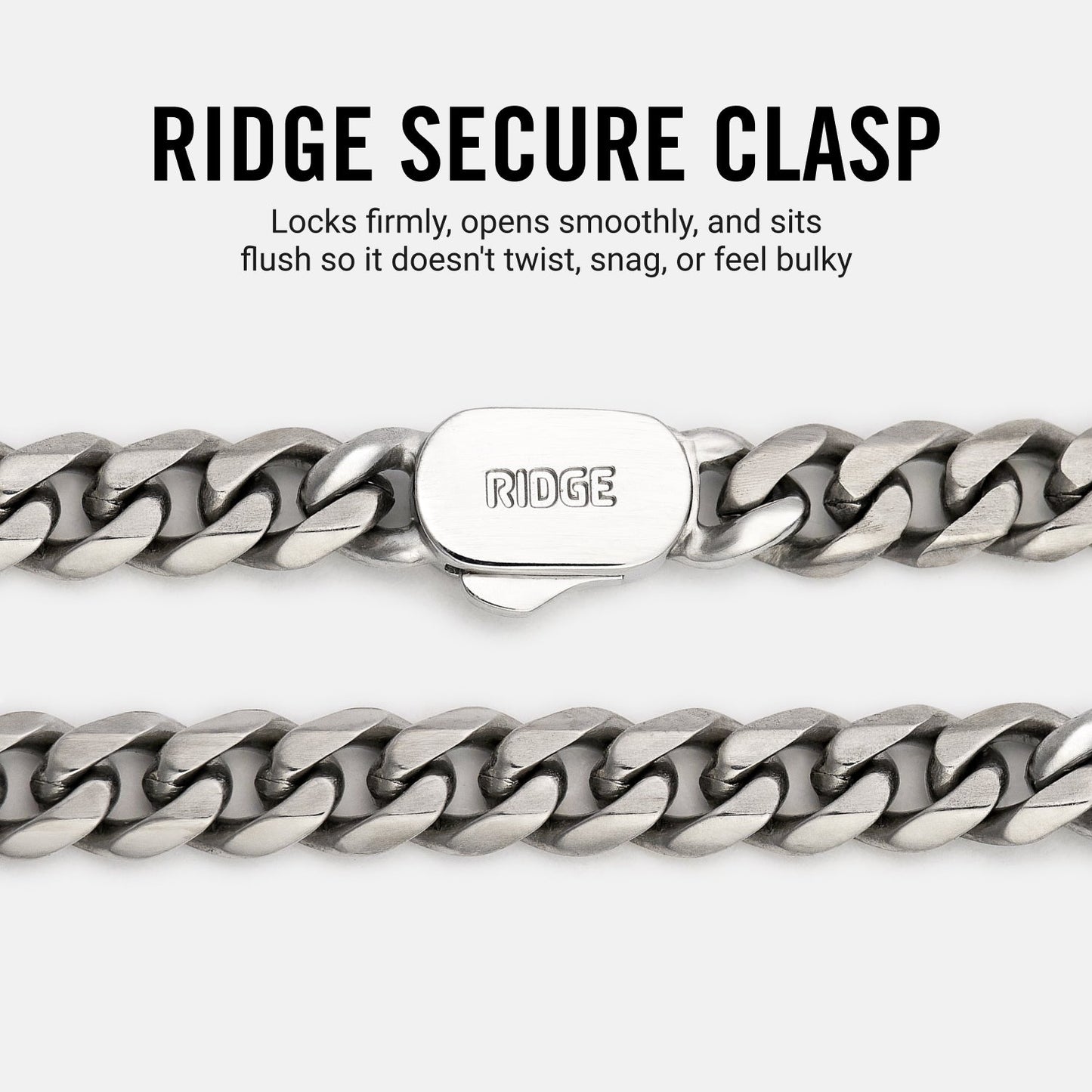 5mm Curb Chain - Titanium - 22"