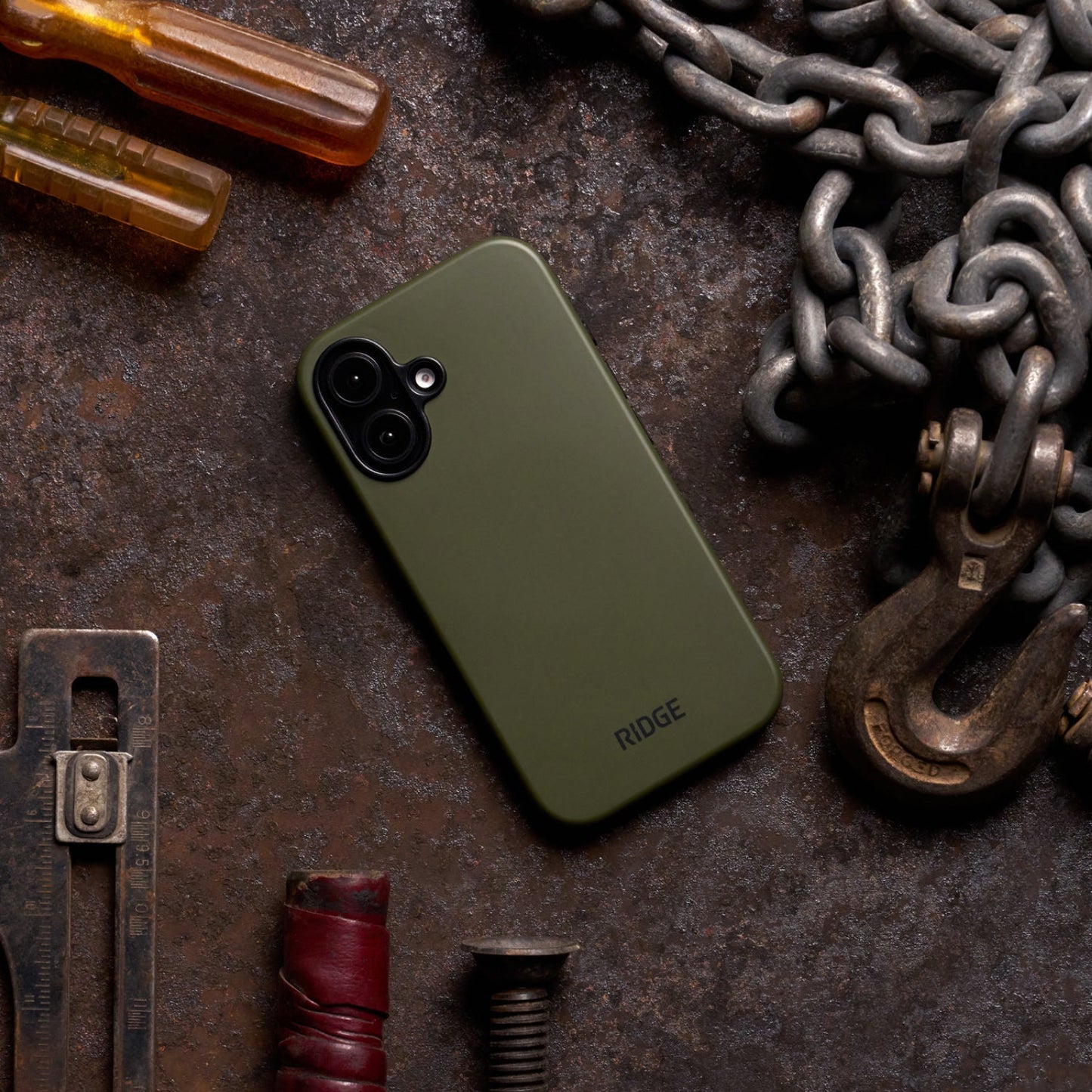 Ridge Phone Case - Matte Olive - iPhone 16 Plus