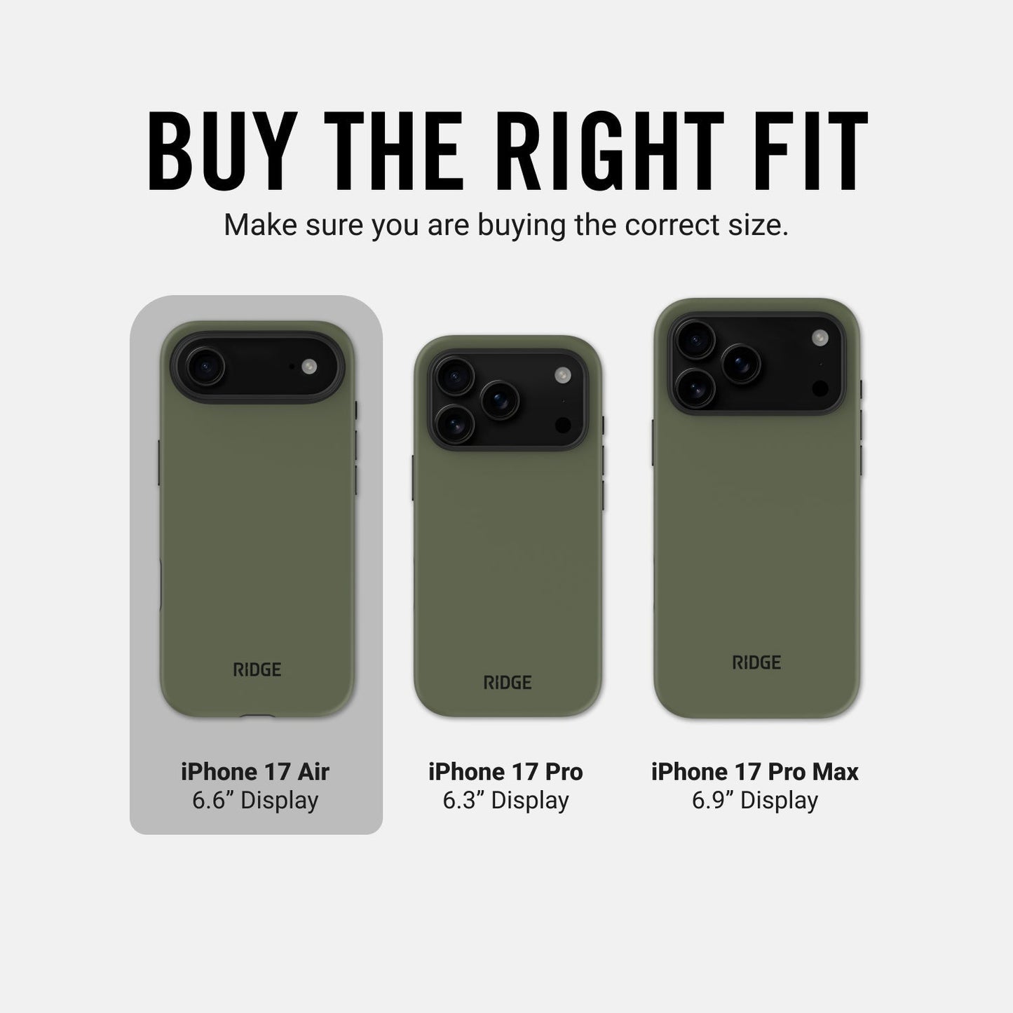 Ridge Phone Case - Matte Olive - iPhone Air